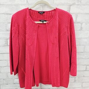 Misook‎ Knit Cardigan & Camisole